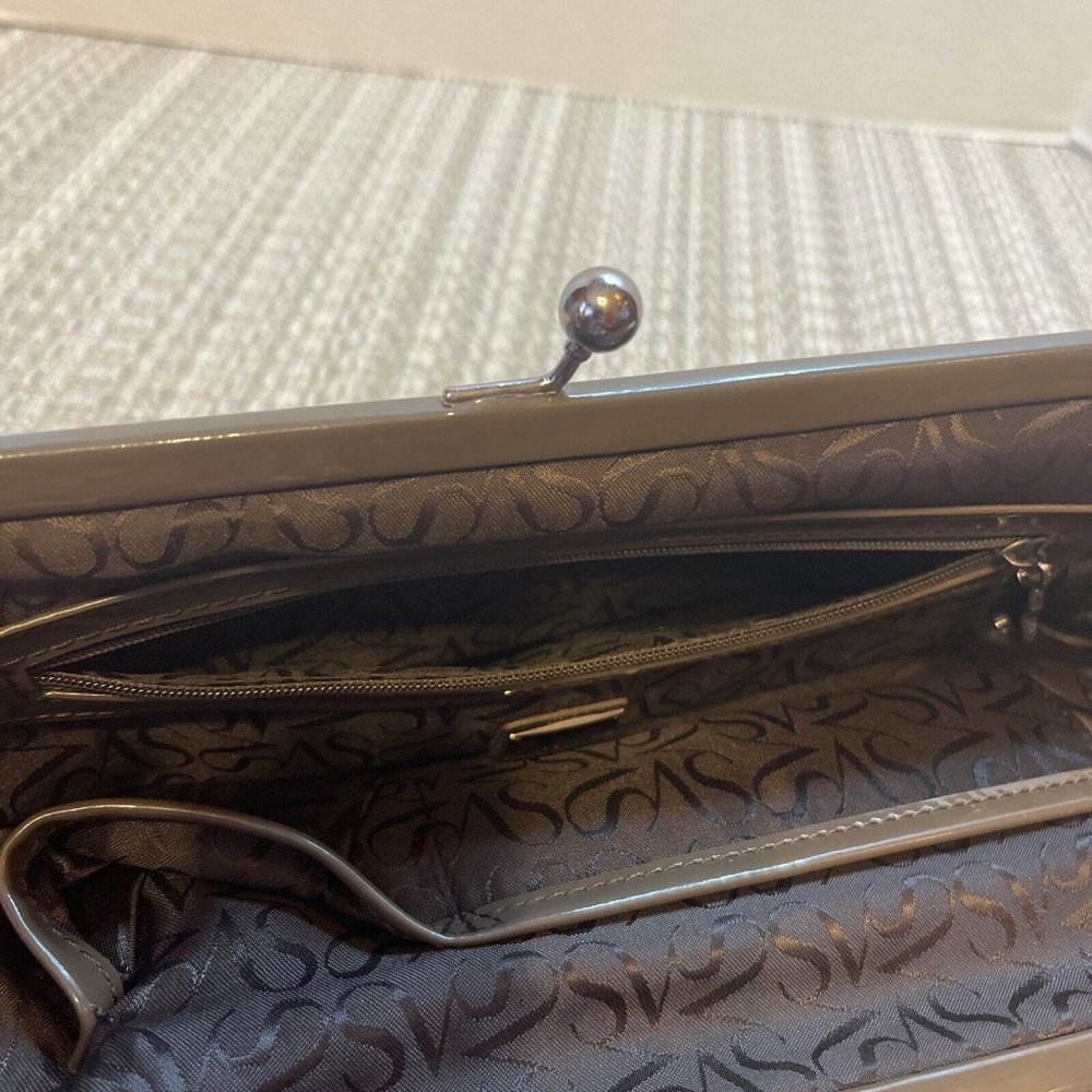 Simply Vera Wang Evening Clutch Bag Mocha Brown Tuxedo Purse Preowned Never Used - Picture 8 of 10